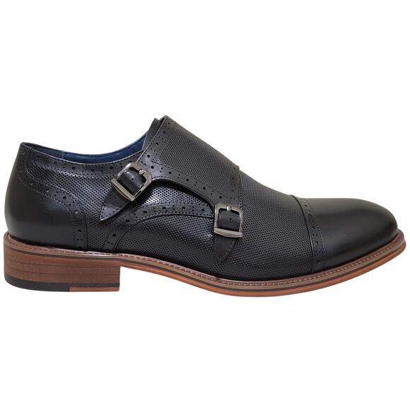 Vintage Foundry Men Morgan Monk Strap Dress Loafers Size US 9.5M Black Leather main image 5